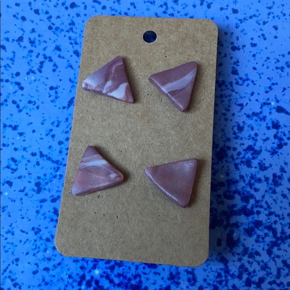 Handmade Clay Earrings - Lilac Dreams Series - Picture 2 of 6